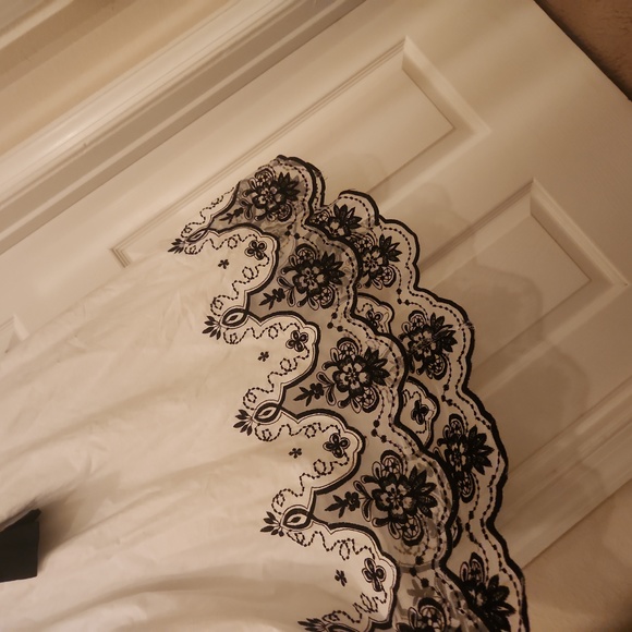 Torrid Embroidery and Toile Bottom Flutter Hemline Dress - Picture 2 of 8